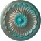 Ekena Millwork Flower Spiral Ceiling Medallion (Fits Canopies up to 2"), 12 1/4"OD x 2 1/4"P, Copper Green Patina CM12FLCGS - alternate 1